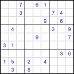 Судоку 9х9 #1586 трудный