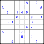 Судоку 9х9 #1588 трудный