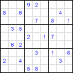 Судоку 9х9 #1589 трудный