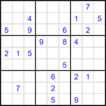 Судоку 9х9 #1590 трудный