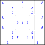 Судоку 9х9 #1594 трудный