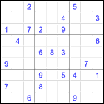 Судоку 9х9 #1595 трудный
