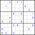 Судоку 9х9 #1597 трудный