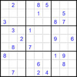 Судоку 9х9 #1598 трудный