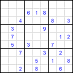 Судоку 9х9 #1599 трудный