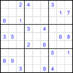 Судоку 9х9 #1600 трудный