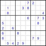 Судоку 9х9 #1601 трудный