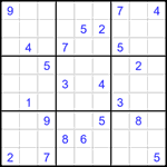 Судоку 9х9 #1602 трудный