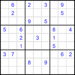 Судоку 9х9 #1604 трудный