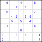 Судоку 9х9 #1605 трудный