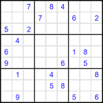 Судоку 9х9 #1607 трудный