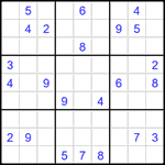 Судоку 9х9 #1608 трудный