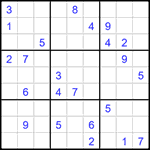 Судоку 9х9 #1609 трудный
