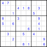 Судоку 9х9 #1528 очень трудный