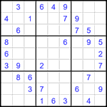 Судоку 9х9 #1529 очень трудный
