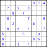 Судоку 9х9 #1531 очень трудный