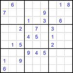 Судоку 9х9 #1534 очень трудный