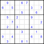 Судоку 9х9 #1535 очень трудный