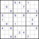 Судоку 9х9 #1536 очень трудный