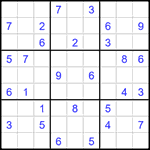 Судоку 9х9 #1538 очень трудный