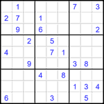 Судоку 9х9 #1539 очень трудный