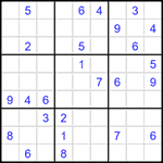 Судоку 9х9 #1540 очень трудный