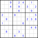 Судоку 9х9 #1541 очень трудный
