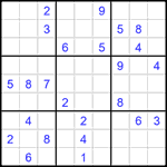 Судоку 9х9 #1543 очень трудный