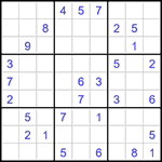 Судоку 9х9 #1546 очень трудный