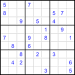 Судоку 9х9 #1549 очень трудный