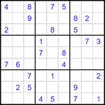 Судоку 9х9 #1552 очень трудный