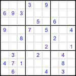 Судоку 9х9 #1553 очень трудный