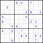Судоку 9х9 #1554 очень трудный