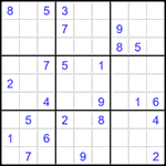 Судоку 9х9 #1556 очень трудный