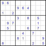 Судоку 9х9 #1557 очень трудный