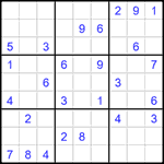 Судоку 9х9 #1558 очень трудный