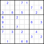 Судоку 9х9 #1562 очень трудный