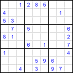 Судоку 9х9 #1564 очень трудный