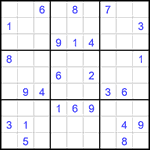 Судоку 9х9 #1565 очень трудный