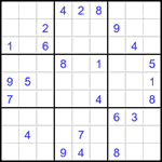 Судоку 9х9 #1566 очень трудный