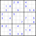 Судоку 9х9 #1567 очень трудный