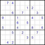 Судоку 9х9 #1570 очень трудный