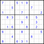 Судоку 9х9 #1571 очень трудный
