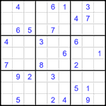 Судоку 9х9 #1572 очень трудный