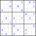 Судоку 9х9 #1576 очень трудный