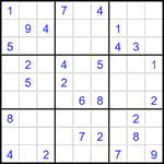 Судоку 9х9 #1578 очень трудный