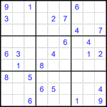 Судоку 9х9 #1579 очень трудный