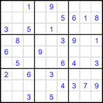 Судоку 9х9 #1583 очень трудный