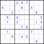 Судоку 9х9 #1589 очень трудный