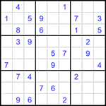 Судоку 9х9 #1592 очень трудный